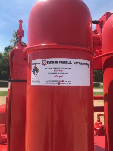 C&C Fluid Power - BOP closing unit certification label