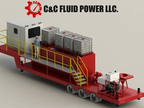C and C Fluid Power Red 100 Barrel Blending Unit