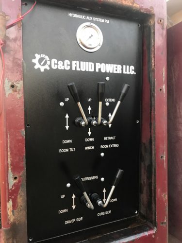 control panel on wireline refurbish job