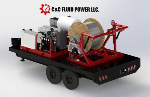 C & C Fluid Power - deckover single strapping trailer