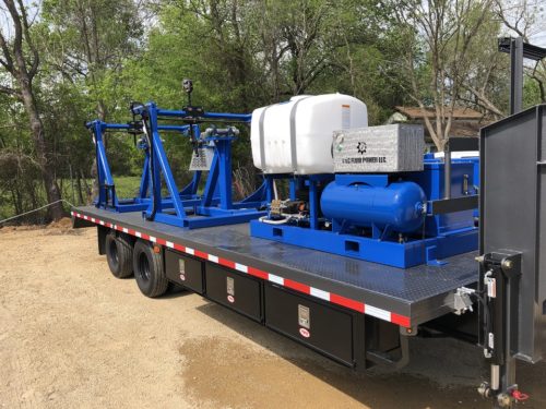 C & C Fluid Power - dual strapping trailer gooseneck with mid spoolers