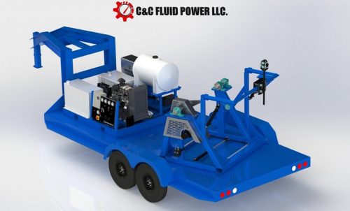 C & C Fluid Power - gooseneck single strapping trailer