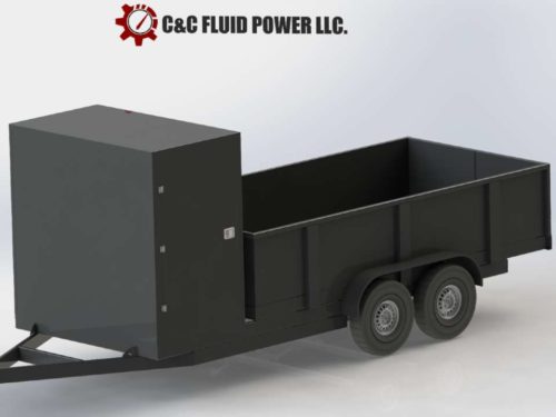 Hydraulic Dump Trailer with Enclosure by C and C Fluid Power